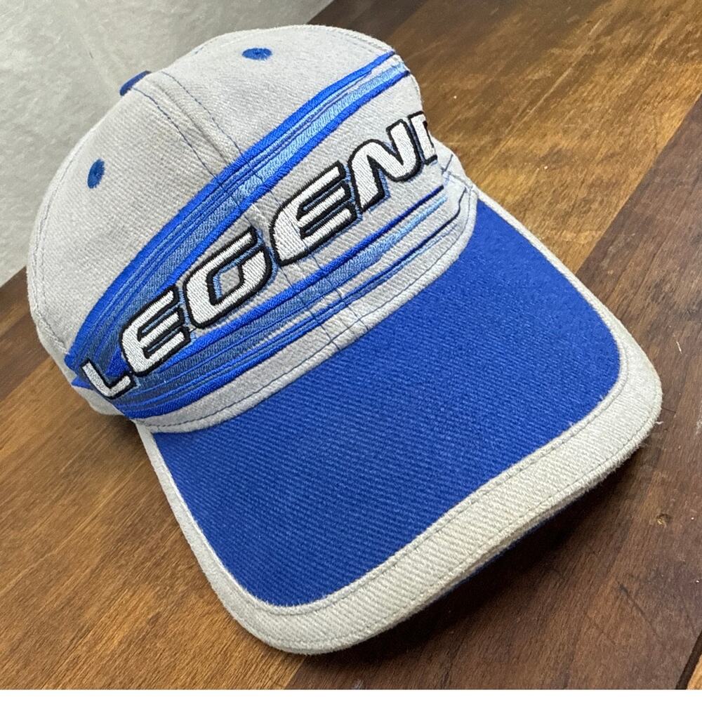 Ski-Doo Vintage Bombardier LEGEND Cotton Taiwan Blue Gray Black Adjustable Hat